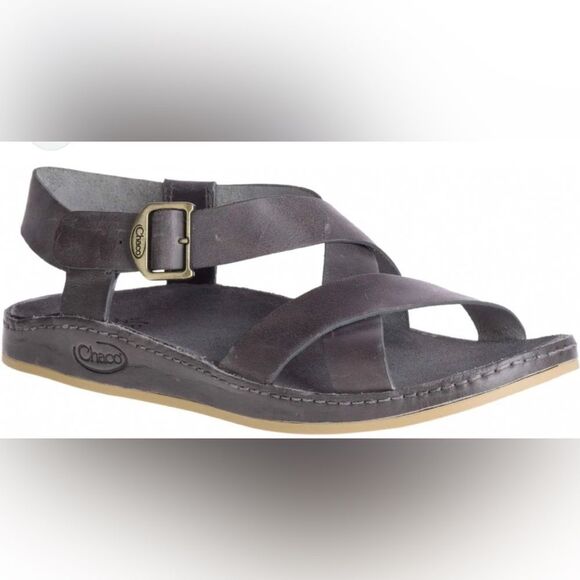 Womens Chaco Tornado Grey Wayfarer leather Sandals gladiator festival size 8 - Picture 1 of 13